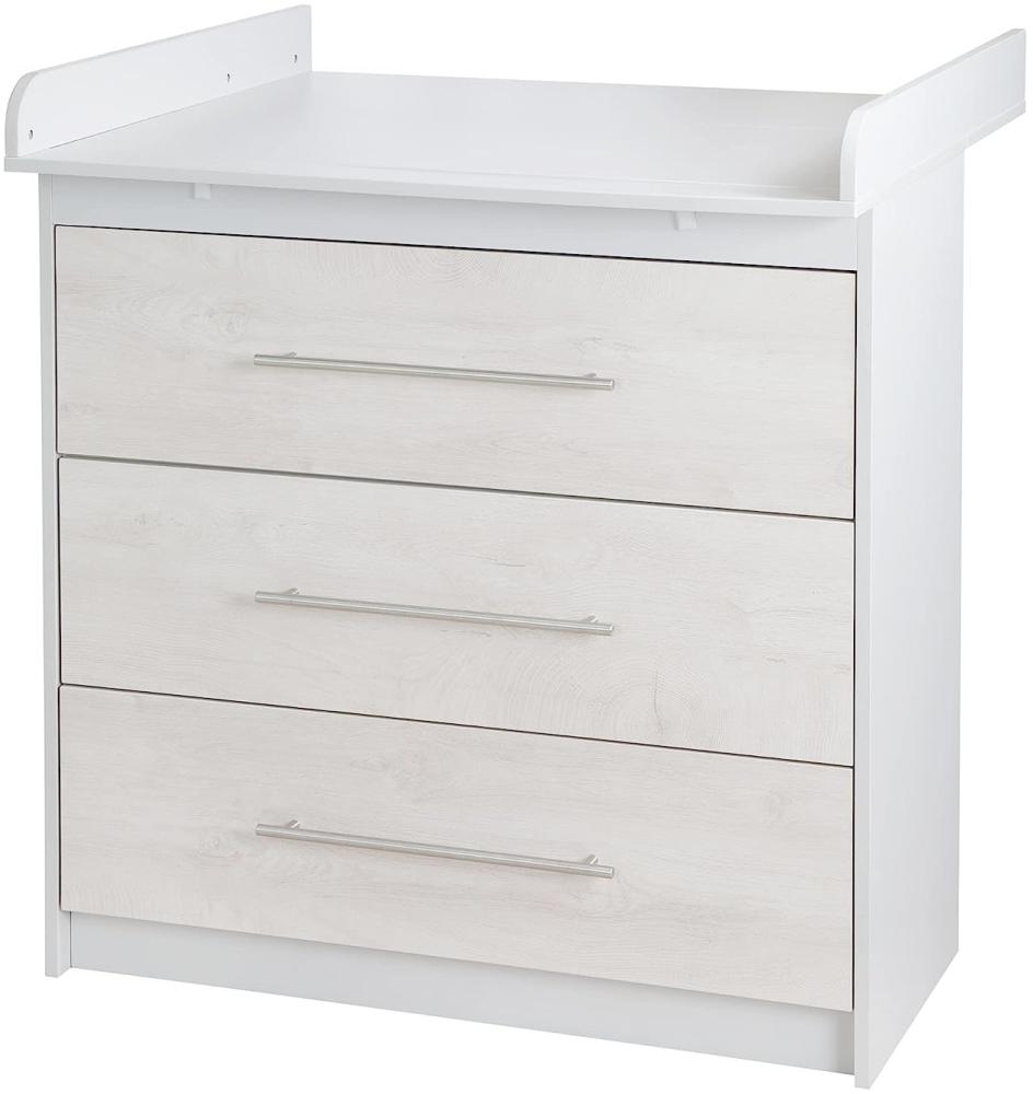 roba Wickelkommode 'Maren 2' - abnehmbarer Aufsatz - Wickelhöhe 90 cm - Lichtgrau / Gekalkte Eiche Bild 1