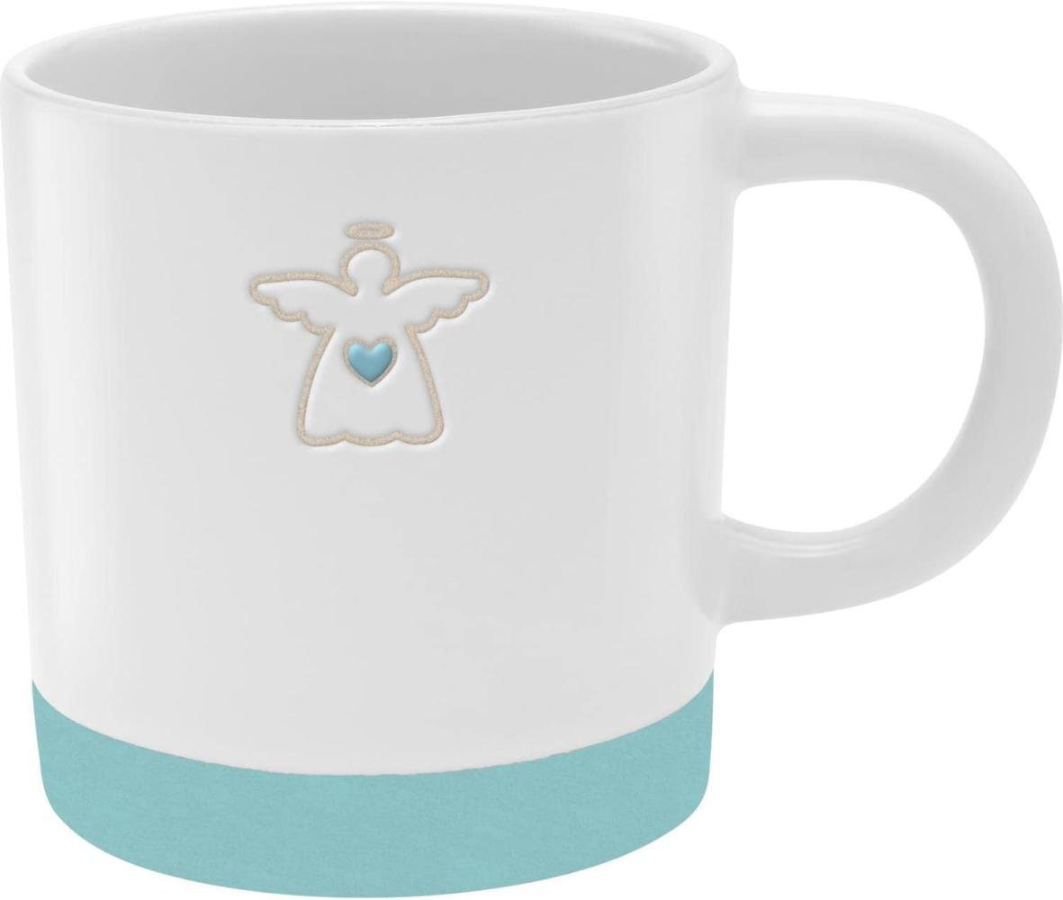 GRUSS & CO Tasse mit graviertem Schutzengel | Steinzeug, 40 cl, mehrfarbig | Geschenk Kommunion, Konfirmation | 48435 Bild 1