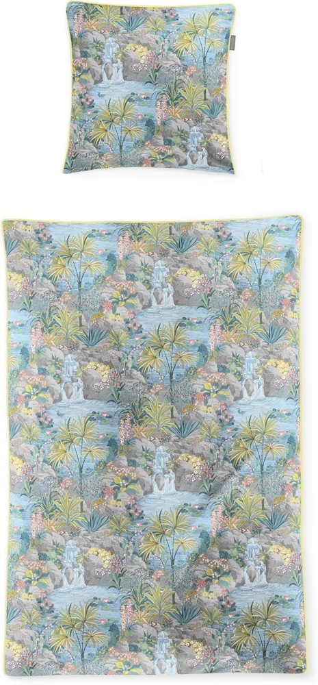 Irisette Tokio Mako-Satin Bettwäsche 155x220 Tropisch Asiatisch Palmen 8598-20 Bild 1