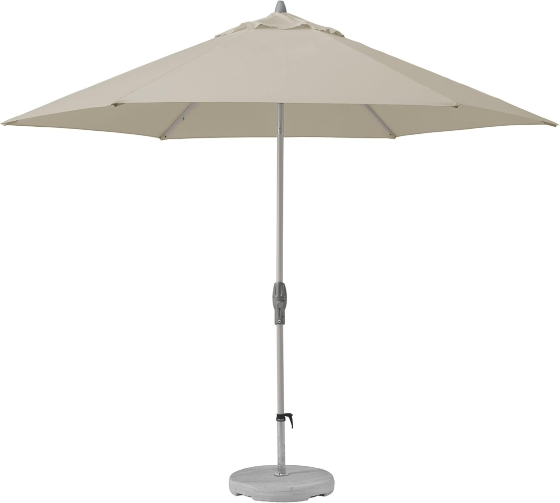 Suncomfort by Glatz Sonnenschirm Shell-Turn, off grey, 330 cm rund, Gestell Aluminium, Bespannung Polyester, 7.1 kg Bild 1