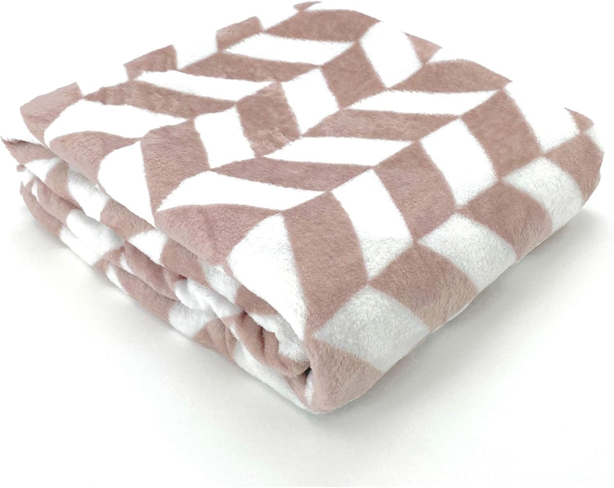 Wohndecke Soft Flanell Kuscheldecke Chevron Raute 150x200, heimtexland, super weich I wärmend I leicht I Allergiker geeignet Bild 1