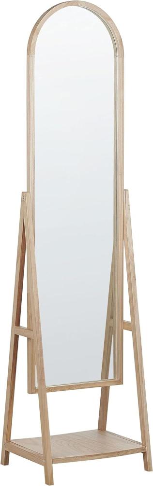 Standspiegel mit Ablagefläche CHAMBERY 170 cm Holz Heller Holzfarbton Bild 1