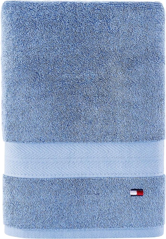 Tommy Hilfiger Einfarbiges Badetuch, 76,2 x 137,2 cm, 100% Baumwolle, 574 g/m², Blau Bild 1