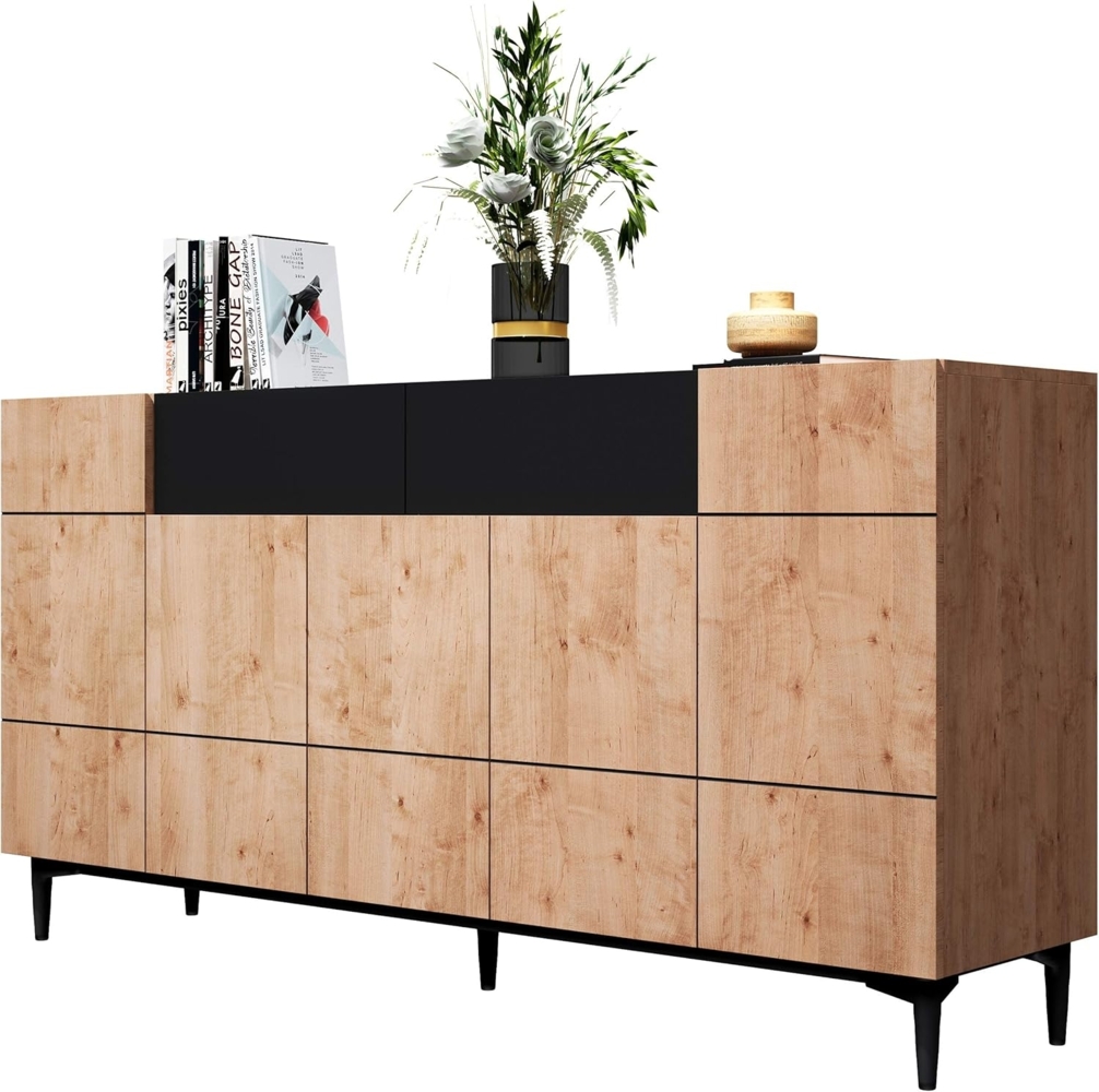 Newroom Sideboard Nizza, Wildeiche Sideboard Vintage Industrial Highboard Anrichte Wohnzimmer Bild 1