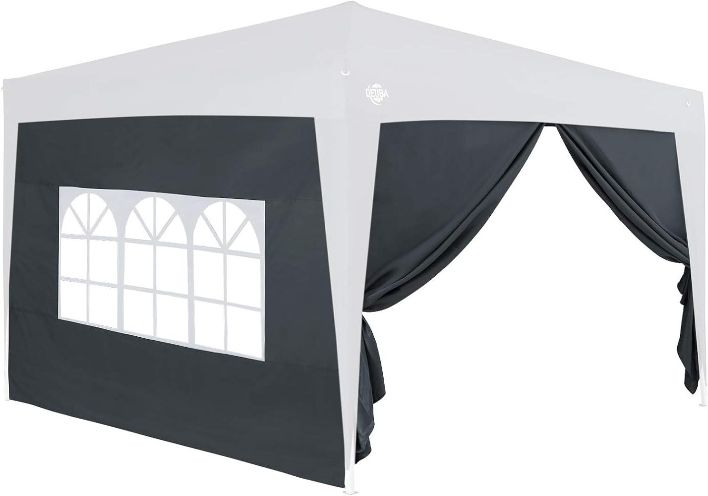 DEUBA Seitenwände Pavillon 3x6m Capri Faltpavillon Partyzelt Gartenzelt Seitenteile anthrazit Polyester Bild 1