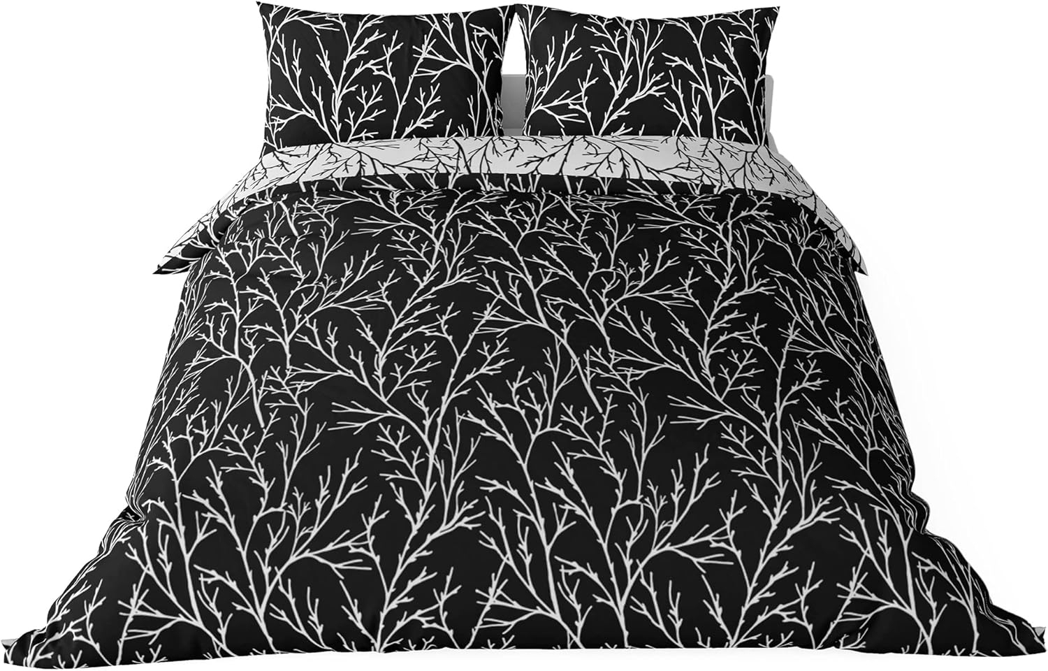 Brielle Bettwäsche Brielle Mako-Satin Bedding Set - 3 pcs Black-and-white Bild 1