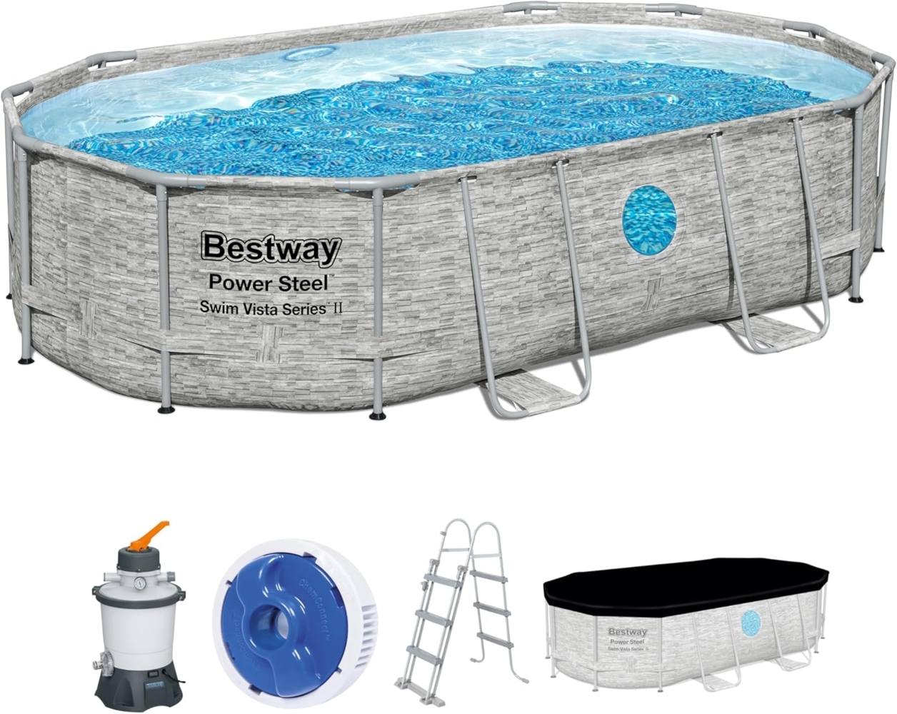 Bestway Power Steel Pool-Set 488x305x107 cm 93335 Bild 1