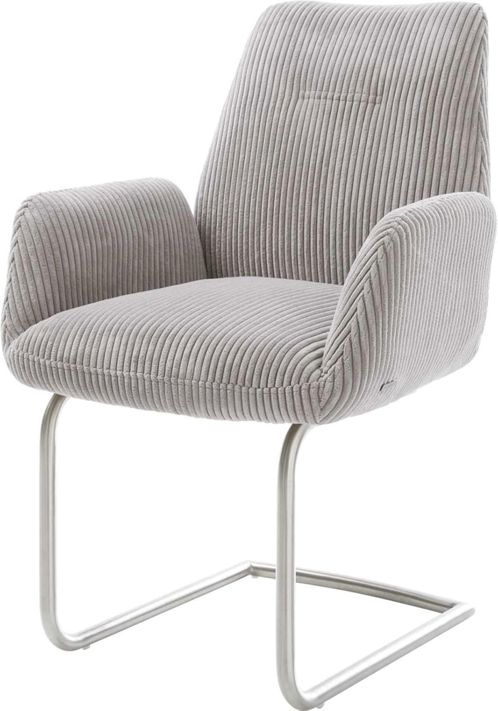 Freischwinger Zoa-Flex Cord Silbergrau Freischwinger rund Edelstahl Taschenfederkern Bild 1