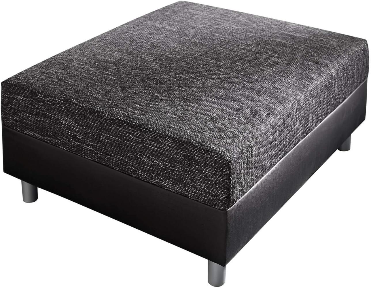 Sofa-Hocker Clovis Schwarz Modul B98 x T83 Kunstleder Sitzhocker Bild 1