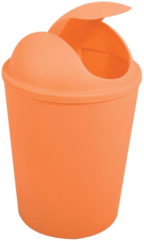 MSV Kosmetikeimer Abfalleimer Schwingdeckeleimer 5,5 Liter Kunststoff Orange Bild 1