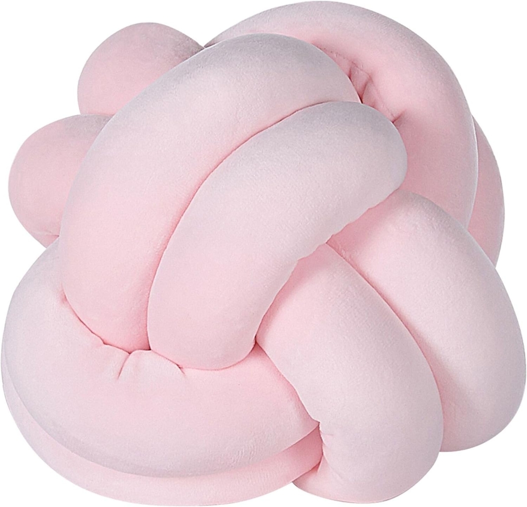 Dekokissen Ohne Muster MALNI Samtstoff 20 x 20 cm Rosa Bild 1