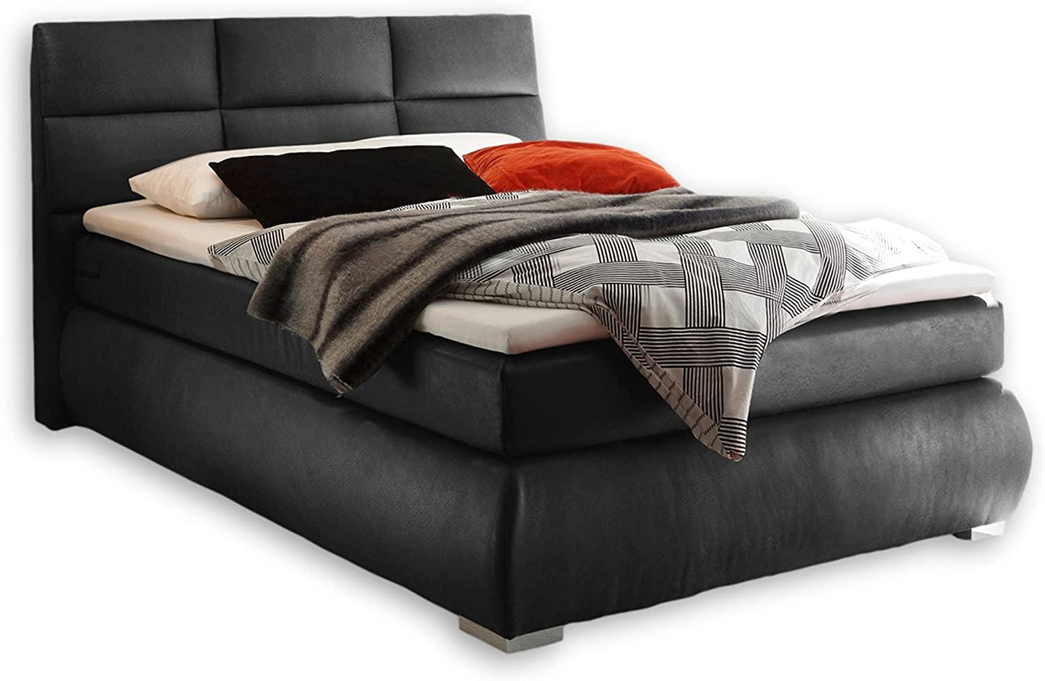 Boxspringbett mit Bettkasten 'KOSALI 2' Anthrazit 140x200 cm Bild 1