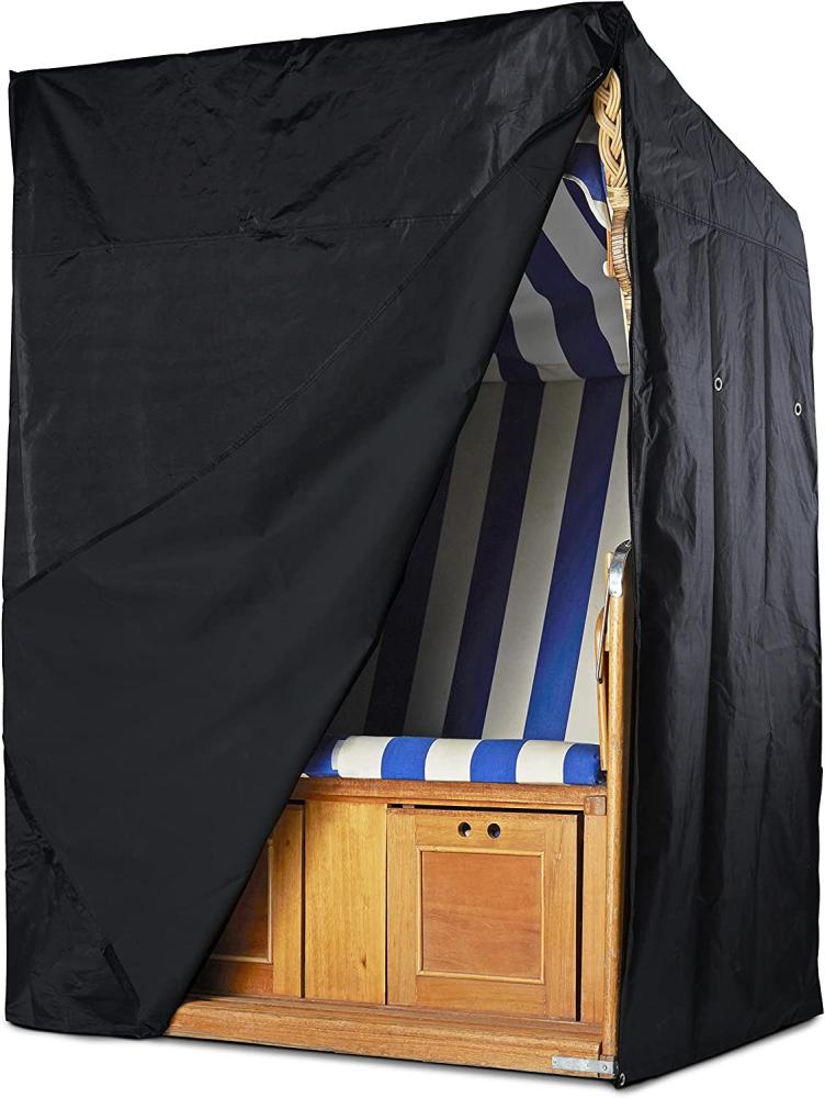 Grandeur Schutzhülle für Strandkorb extra wasserabweisend UV-beständig Polyester Schwarz Bild 1