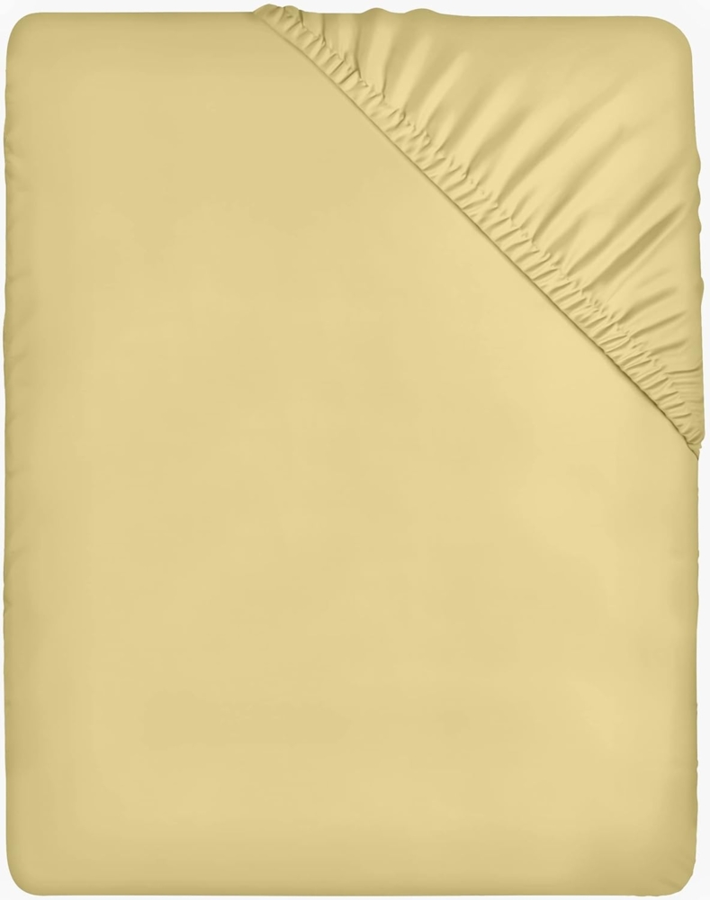 Utopia Bedding - Spannbettlaken 140x200cm - Gelb - Gebürstete Polyester-Mikrofaser Spannbetttuch - 35 cm Tiefe Tasche Bild 1