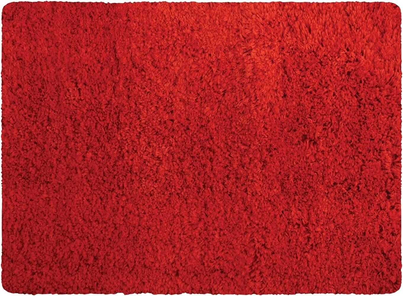 MSV Badteppich Badematte Badvorleger Duschvorleger Mikrofaser Hochflor flauschig 40x60 cm – Rot Bild 1