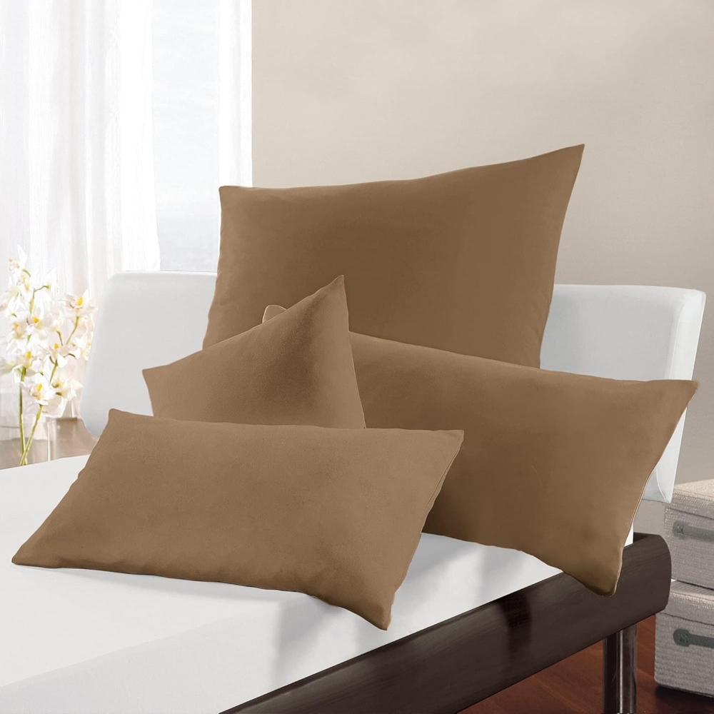 Formesse Bella Donna Jersey Kissenbezug|ca. 40x80 cm| trüffel Bild 1
