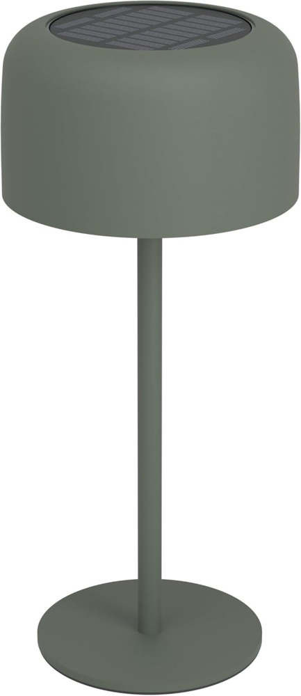 EGLO Solar Tischleuchte Roccanova, Akku Tischlampe Outdoor, touch dimmbar in 3 Stufen, Solarlampe für Balkon und Garten, Stahl in Grün, warmweiß, IP44 Bild 1
