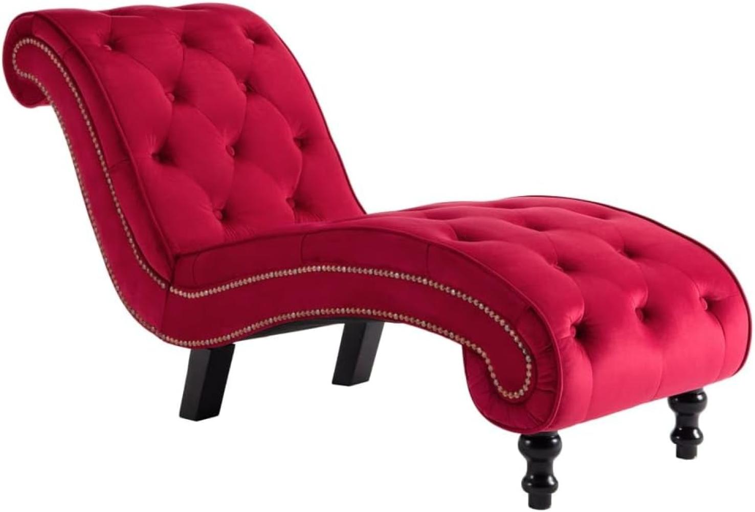 vidaXL Chaiselongue Rot Samt 248613 Bild 1