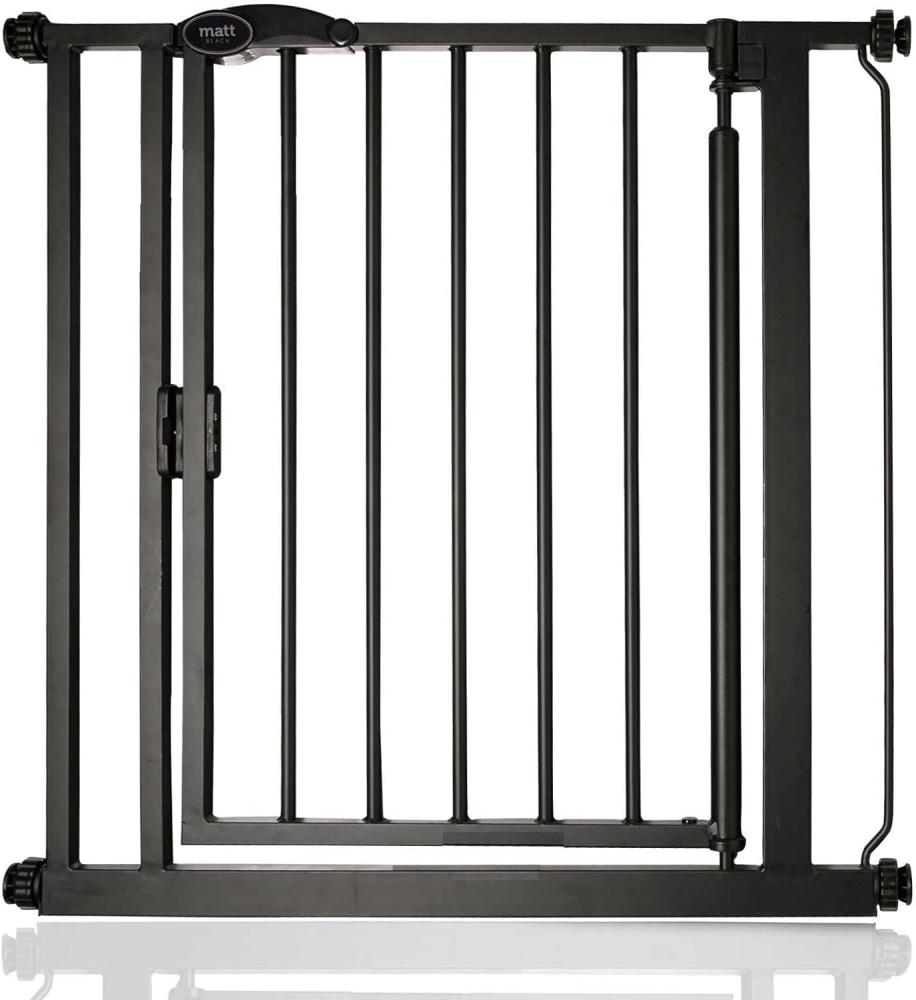 Safetots Auto Close Baby Gate matt schwarz Serie (75–82 cm) Bild 1