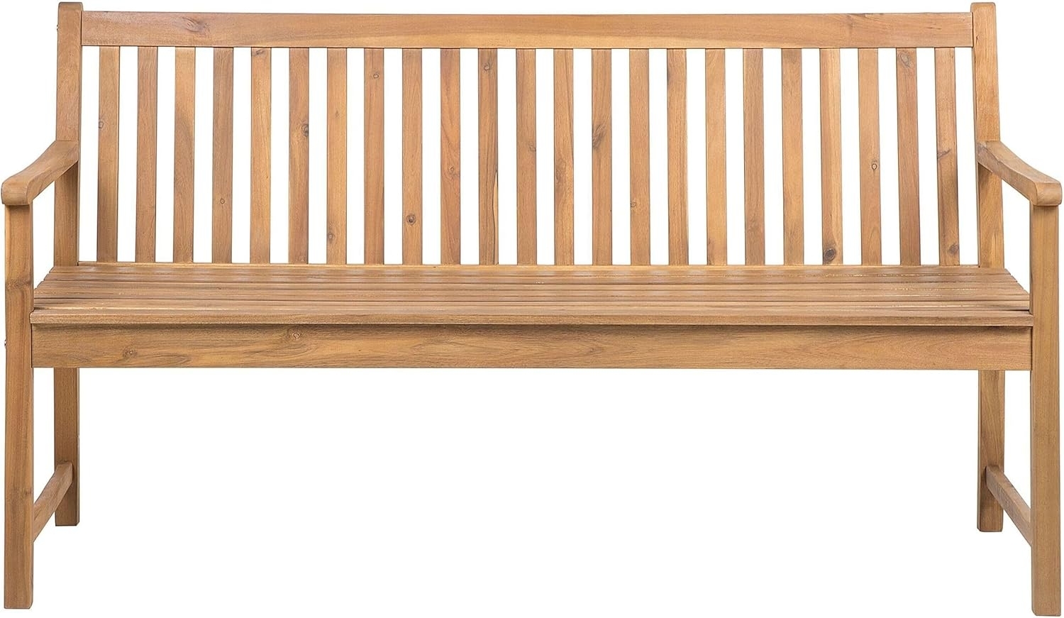 Gartenbank VIVARA 160 cm Zertifiziertes Akazienholz Heller Holzfarbton Bild 1