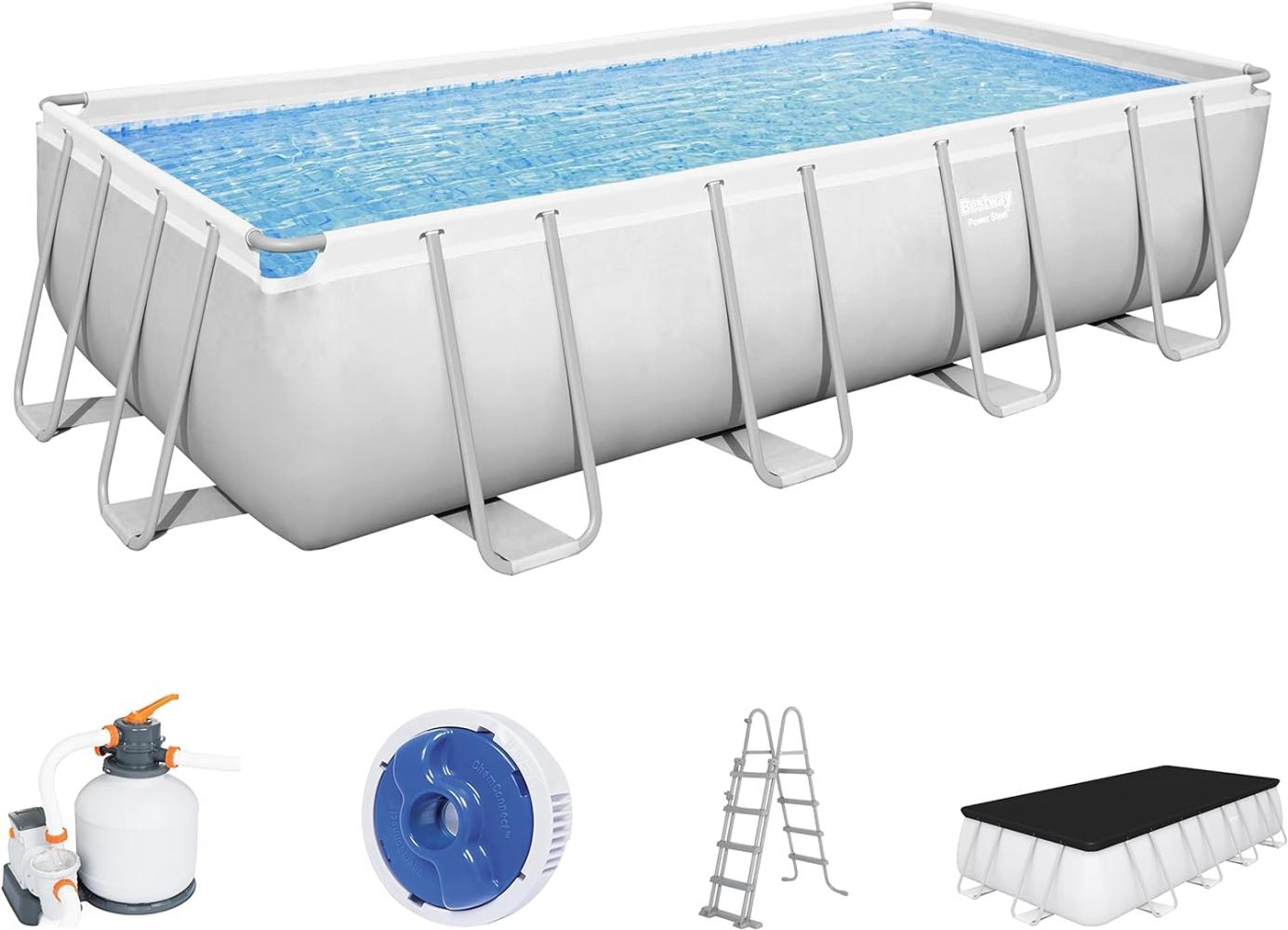 Bestway Power Steel Swimmingpool-Set Rechteckig 549x274x122 cm 92119 Bild 1