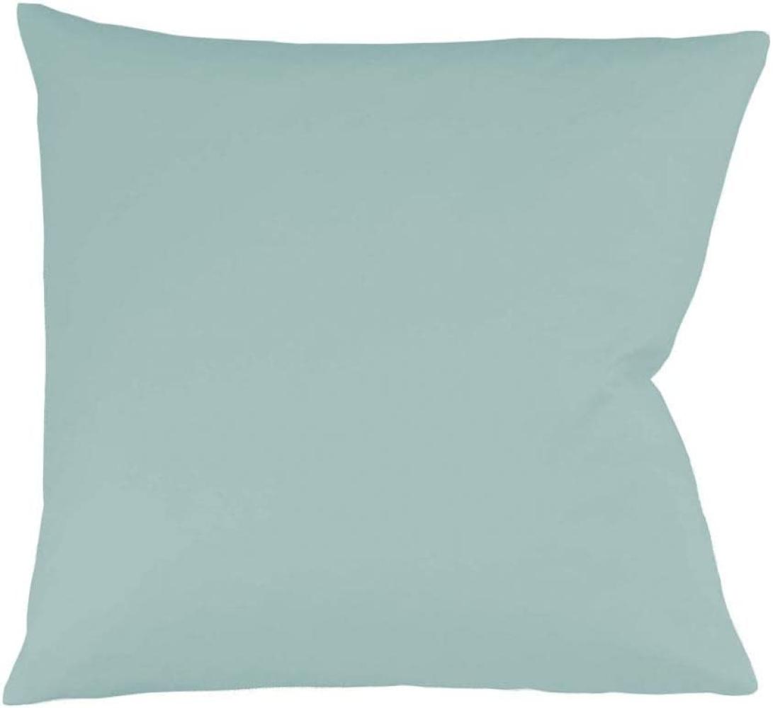 Fleuresse Mako-Satin-Kissenbezug uni colours aqua 6078 Größe 50x50 cm Bild 1