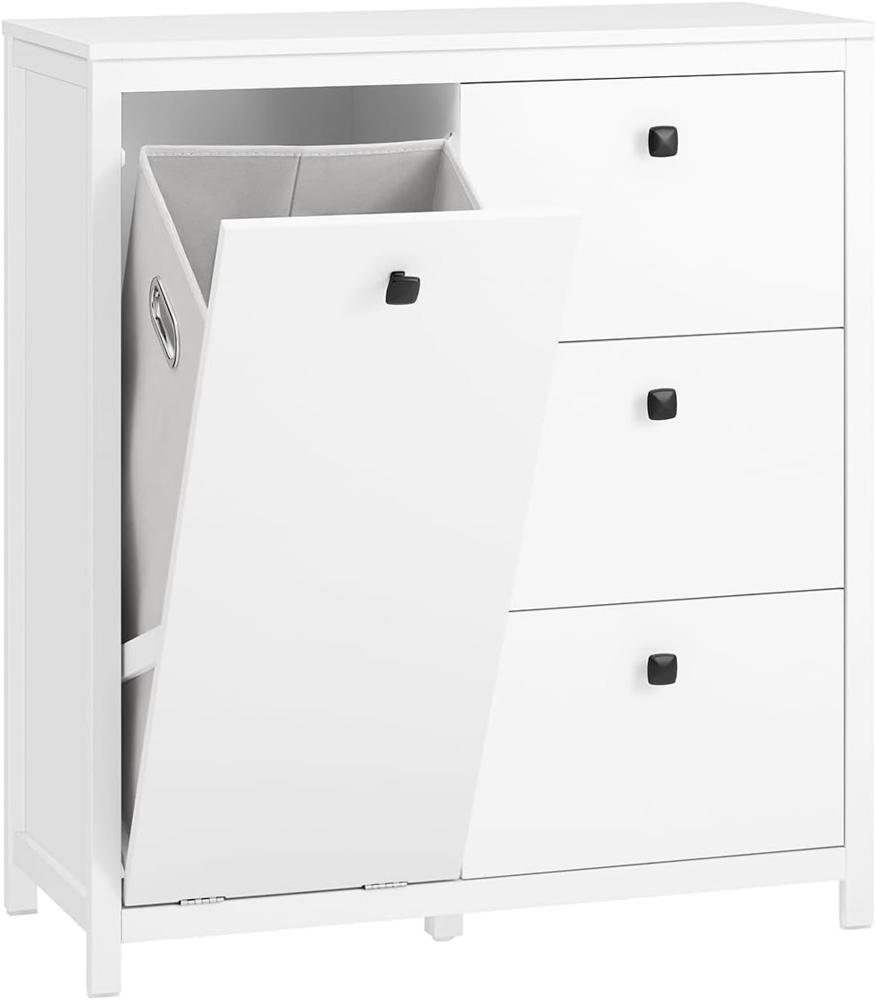 SoBuy Wäscheschrank BZR97 Badschrank mit ausklappbarem Wäschesäcken Wäschekorb Badezimmerschrank Bild 1