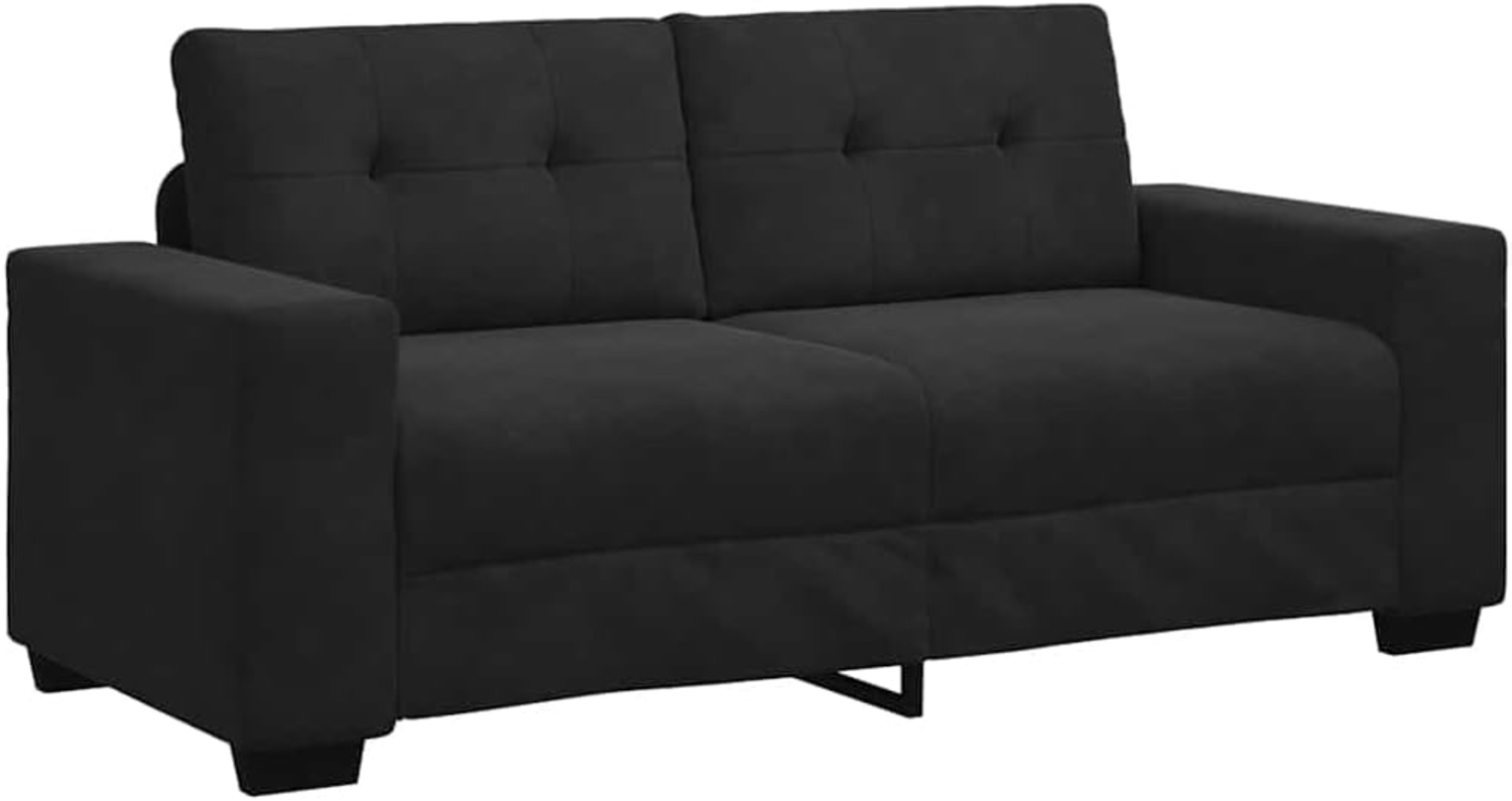 vidaXL Zweisitzer-Sofa Schwarz 140 cm Samt 4105127 Bild 1