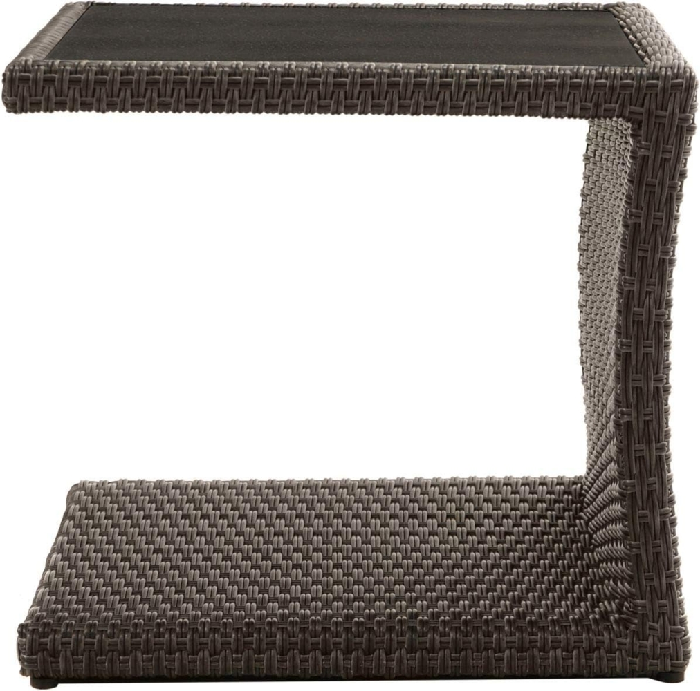 Beistelltisch 'Rocking' - Polyrattan Grau-Braun Bild 1