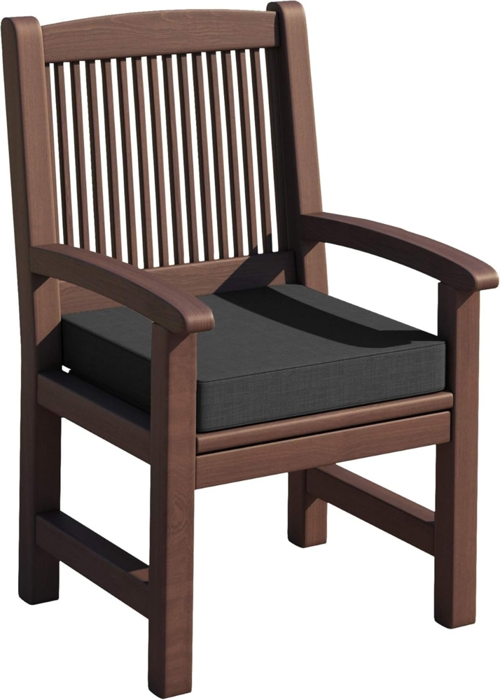 sunnypillow Bankauflage Stuhlkissen mit abnehmbarem Bezug Bankkissen Bankpolster Polsterauflage Auflage für Gartenbank viele Farben und Größen zur Auswahl (45 x 45 x 5 cm, Anthrazit) Bild 1