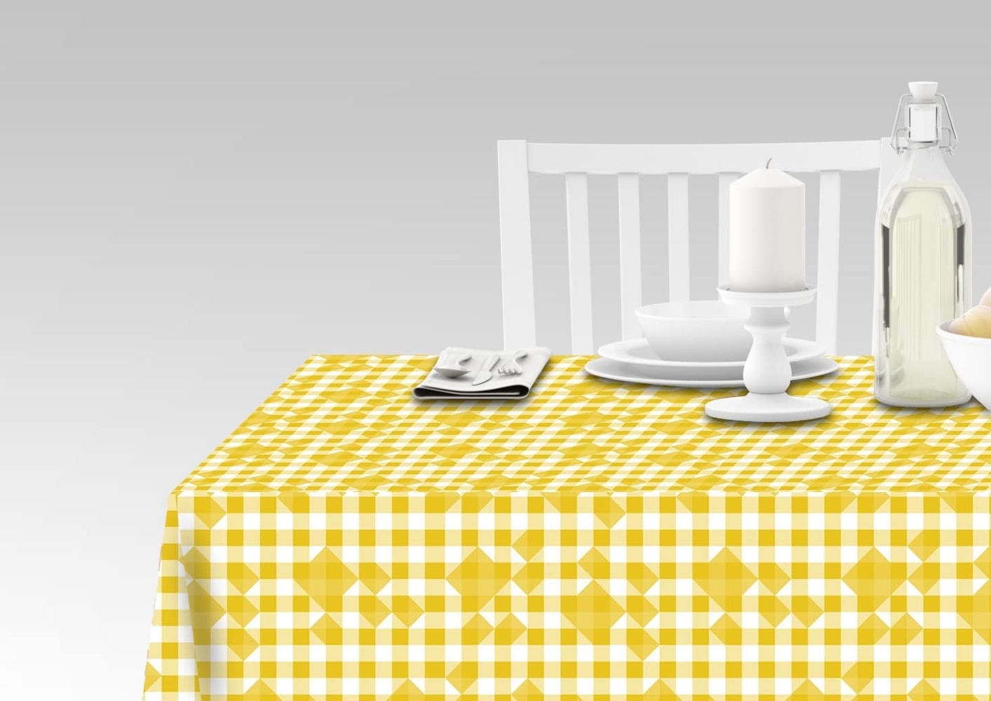 Doge Milano Tischdecke mit Digitaldruck, 100% Made in Italy Rutschfeste Tischdecke für Esszimmer, waschbar und schmutzabweisend, Modell Maiolica - Ryker, 180x140 cm Bild 1