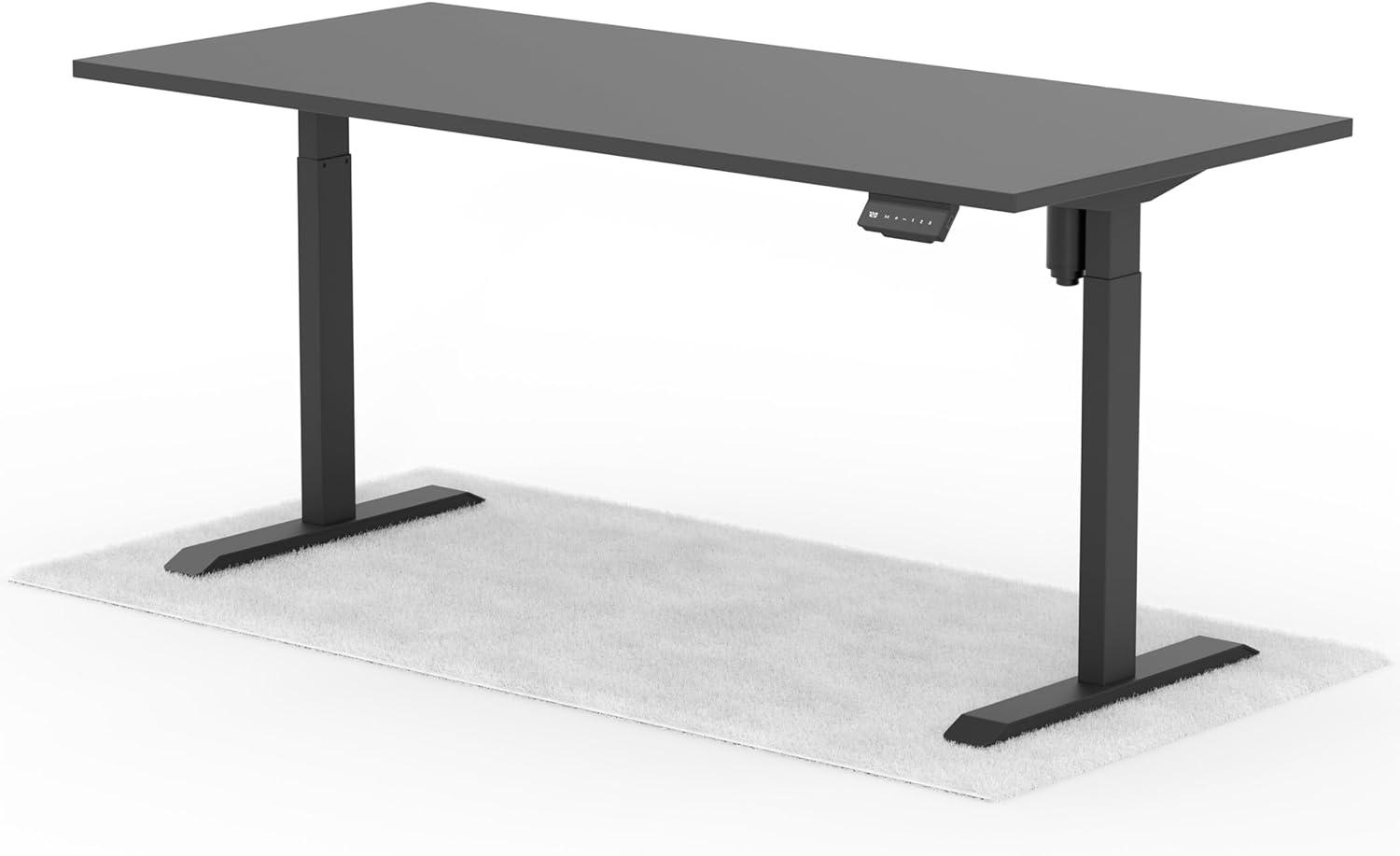 elektrisch höhenverstellbarer Schreibtisch ECO 180 x 80 cm - Gestell Schwarz, Platte Anthrazit Bild 1