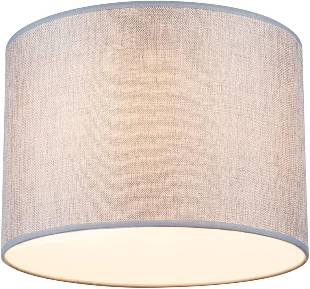 Deckenleuchte, Textil, grau weiß, D 35 cm Bild 1