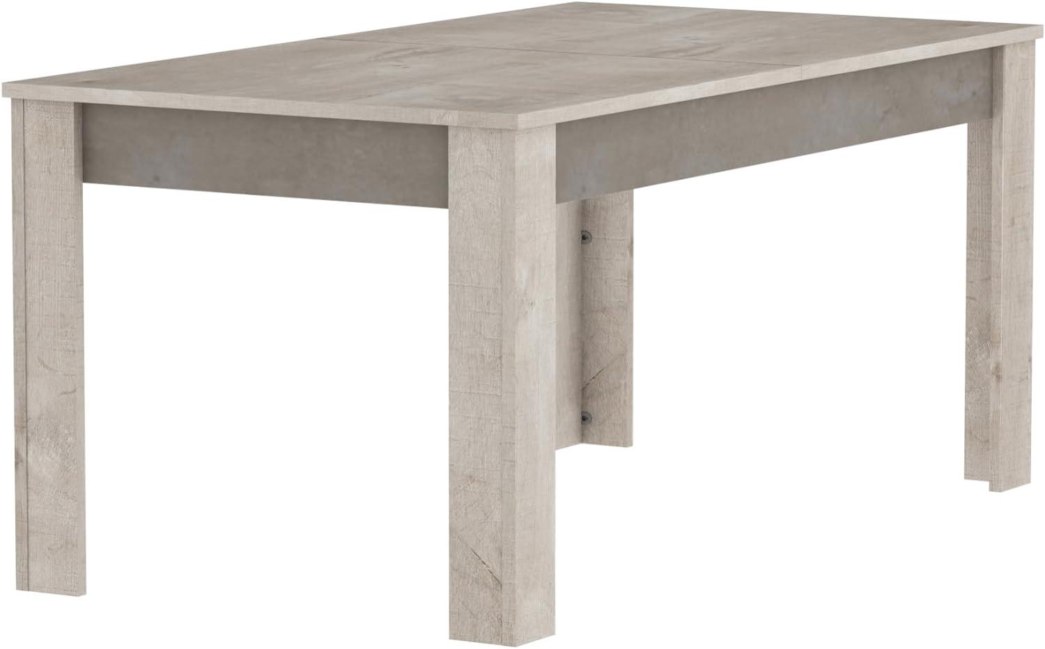 Küchentisch >Antibes< in Eiche Champagner / Beton Beige - 170x77x90cm (BxHxT) Bild 1