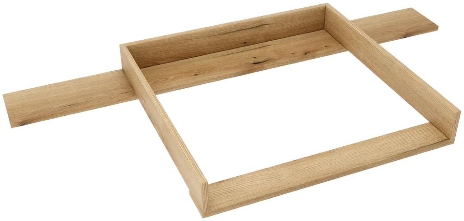 regalik Wickelaufsatz für Hemnes Kommode mit 8 Schubladen IKEA 78cm x 80cm - Abnehmbar Wickeltischaufsatz für Kommode in Oak - Abgeschlossen mit ABS Material 1mm Bild 1