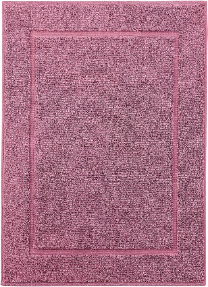 Living Crafts Duschvorleger Baumwolle - Vegan & GOTS zertifiziert Badematte Barcelona, 50x70 cm,light plum Bild 1