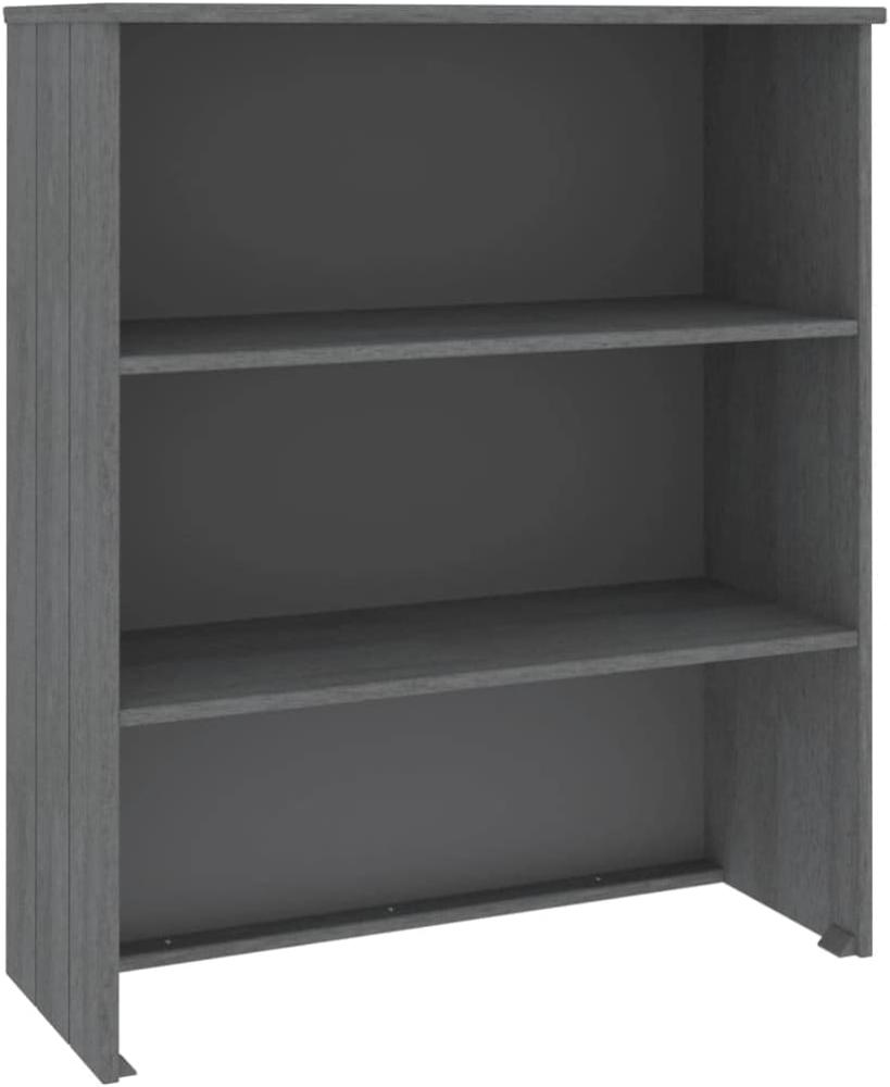 Aufsatz für Highboard Dunkelgrau 85 x 35 x 100 cm Massivholz Kiefer [340510] Bild 1