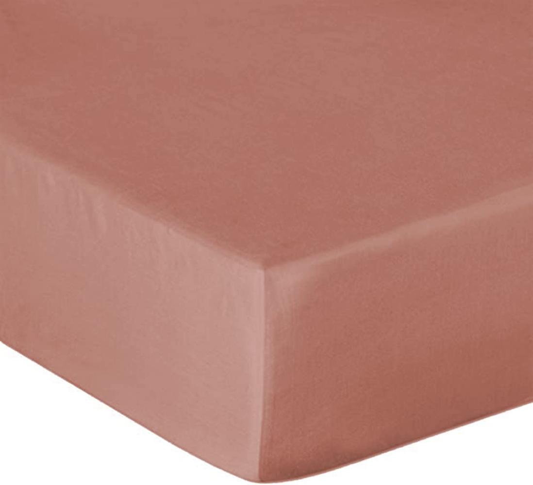 Heckett and Lane Mako Satin 1 x Spannbettlaken 140200 cm Elementi Canyon Rose Bild 1