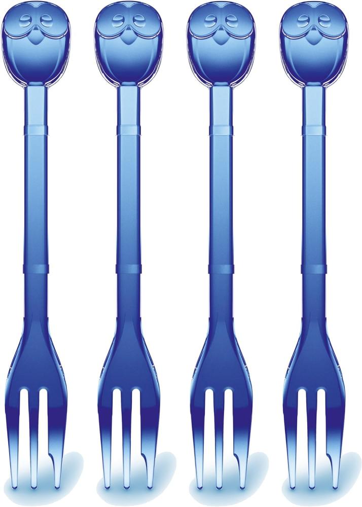 Koziol Elli, 4er Set, Kuchengabel, Besteck, Gabel, 15. 2 cm, Transparent Hellblau, 3296636 Bild 1