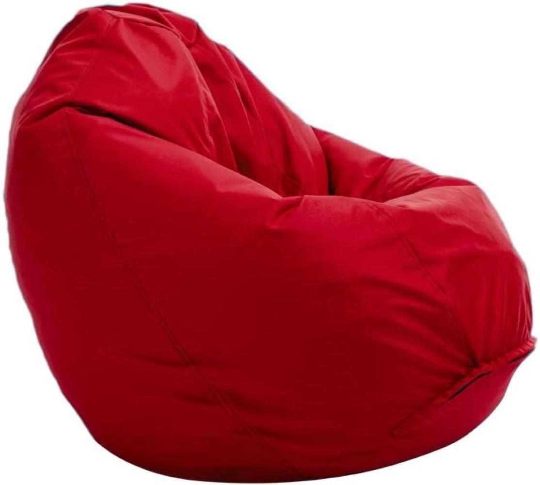 Bruni Sitzsack Classico M in Rot – Sitzsack mit Innensack zum Zocken & Lesen, Abnehmbarer Bezug, lebensmittelechte EPS-Perlen als Bean-Bag-Füllung, aus Deutschland Bild 1