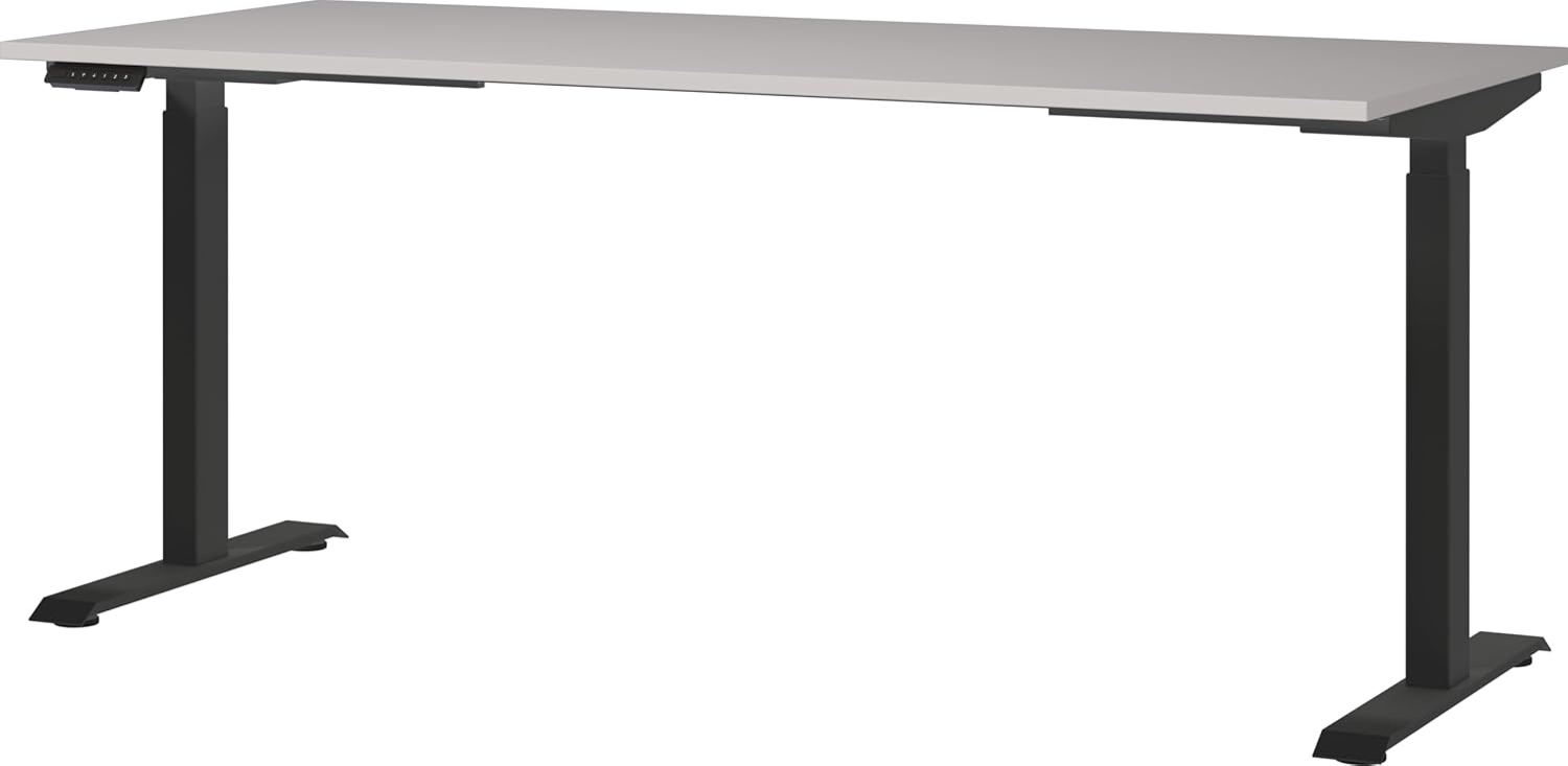 Germania Schreibtisch 7909-630, in Kaschmir/Schwarz, EL. höhenverstellb, 180 x 120 x 80 cm (BxHxT) Bild 1