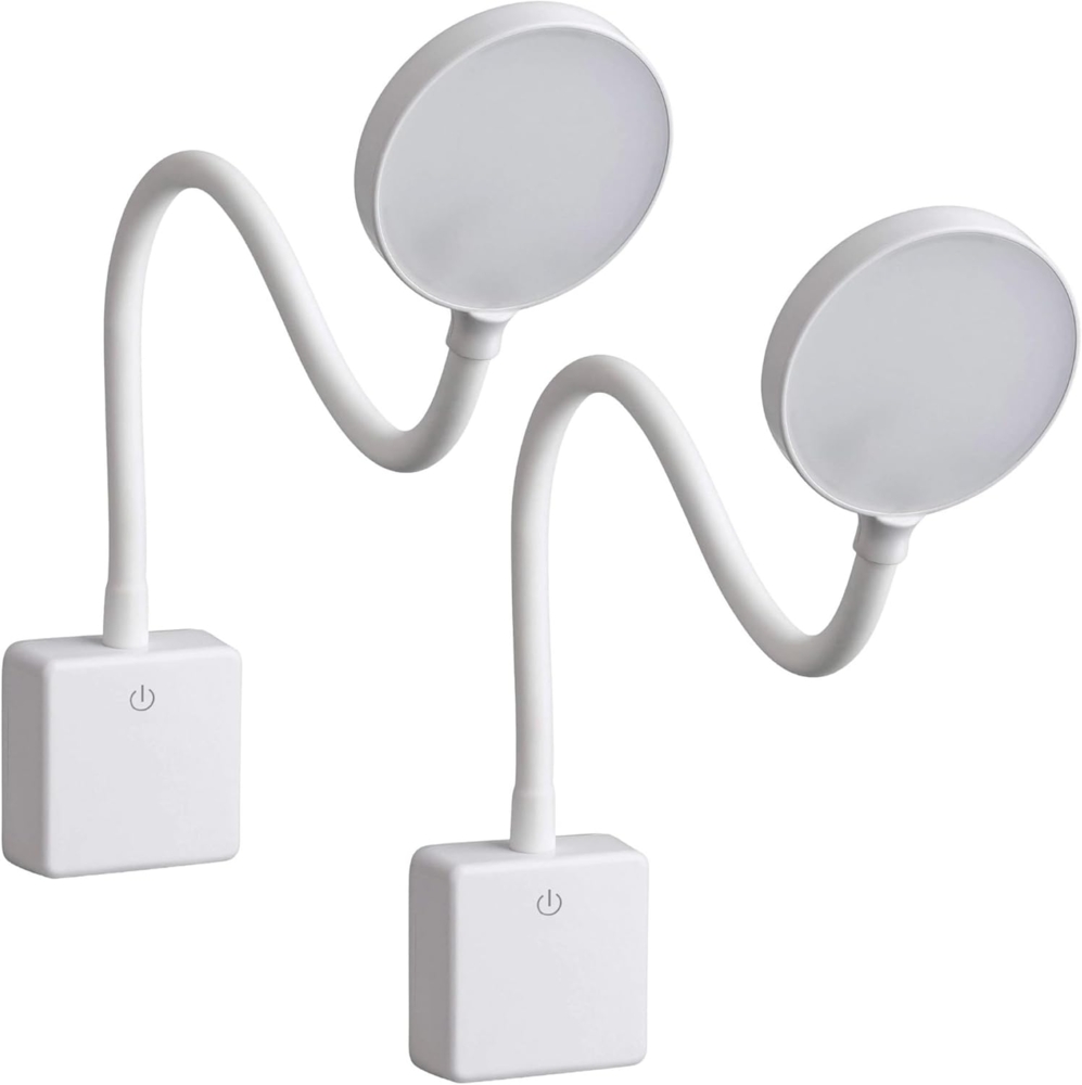 SEBSON LED Steckdosenleuchte 2x LED Steckdosenlampe dimmbar und flexibel - 4W 290lm neutralweiß, LED fest integriert, neutralweiß Bild 1