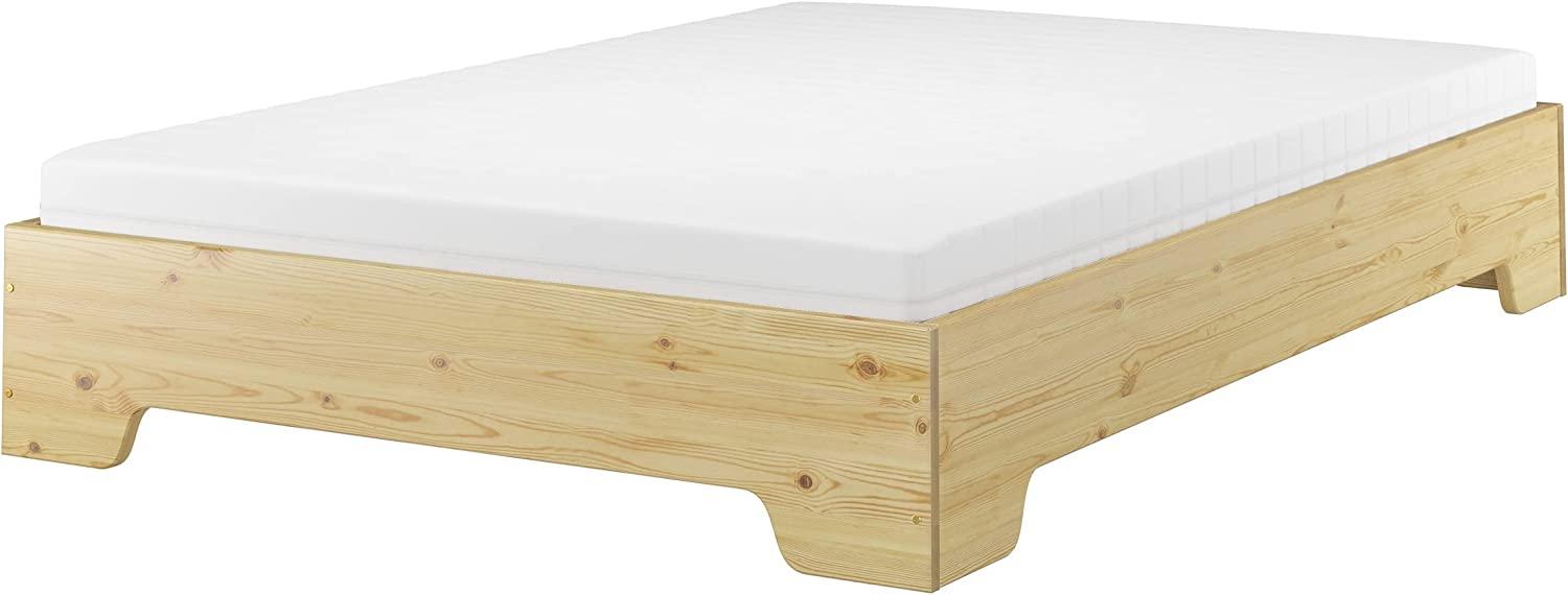 Funktionsbett Bettrahmen 120x200 großes Holzbett mit wählbarem Zubehör V-60.56-12 Rollrost und Matratze inkl. Bild 1