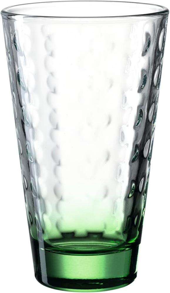 Leonardo Trinkglas Optic, Becher, Wasserglas, Kalk-Natron Glas, grün, 300 ml, 025911 Bild 1