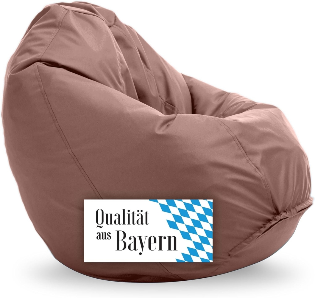 Bruni Kinder-Sitzsack Classico S in Hellbraun – Sitzsack mit Innensack für Kinder, Abnehmbarer Bezug, lebensmittelechte EPS-Perlen als Bean-Bag-Füllung, aus Deutschland Bild 1