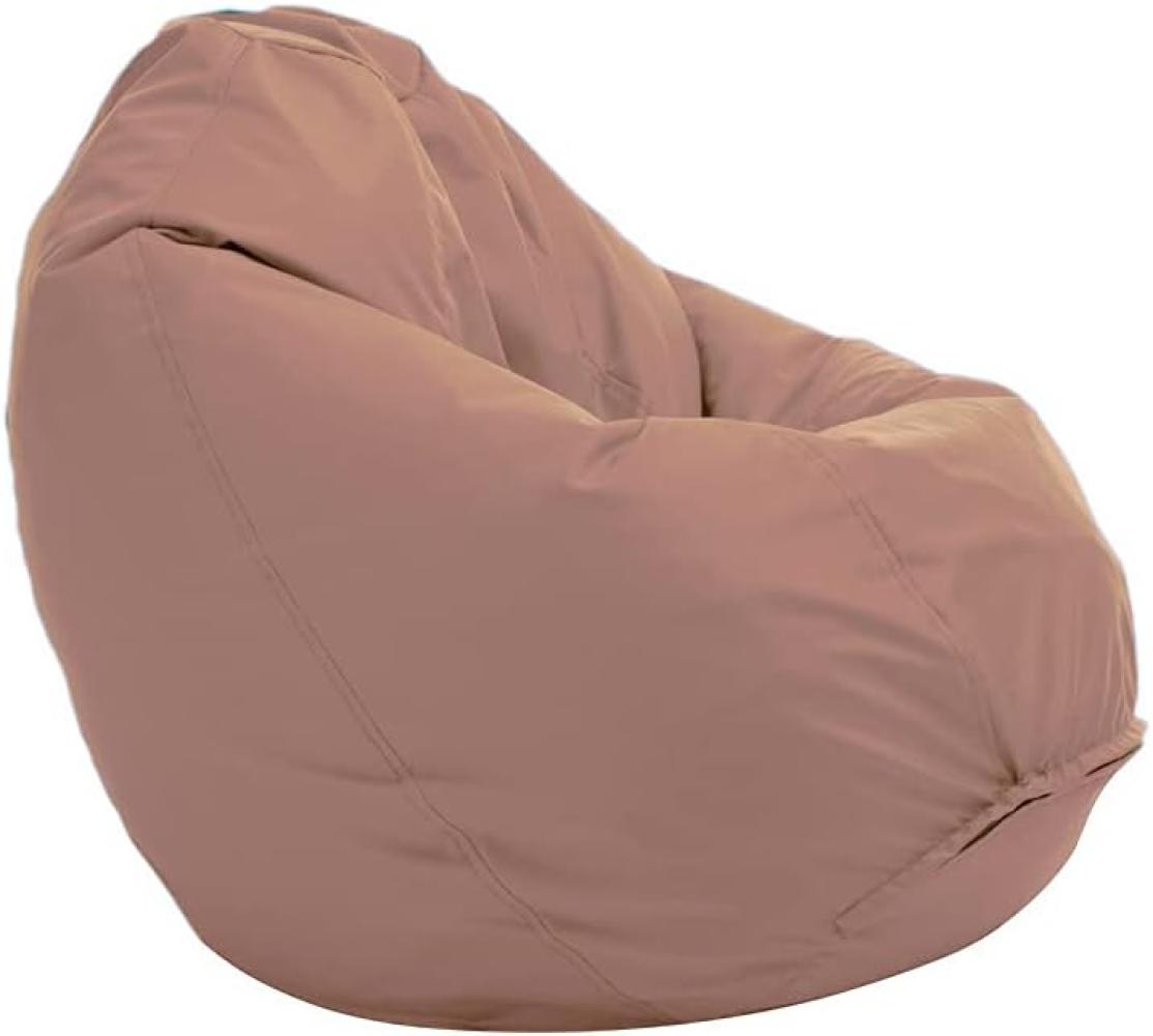 Bruni Kinder-Sitzsack Classico S in Hellbraun – Sitzsack mit Innensack für Kinder, Abnehmbarer Bezug, lebensmittelechte EPS-Perlen als Bean-Bag-Füllung, aus Deutschland Bild 1