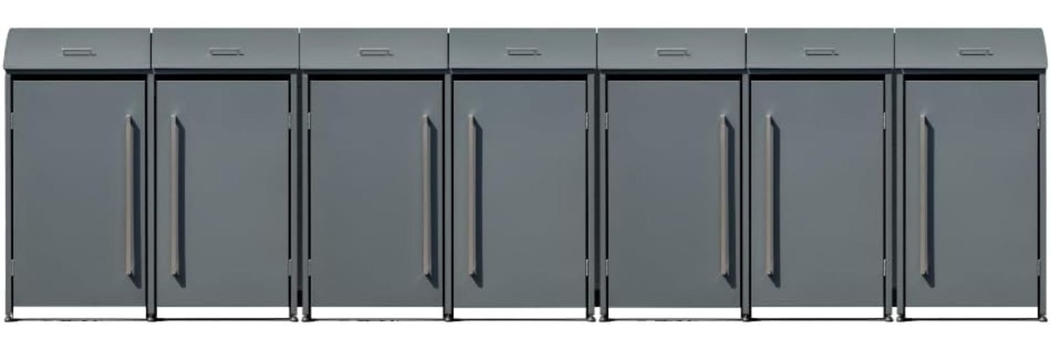 Westmann Metall Mülltonnenbox Moderna 7 | 7x240 L | Anthrazit | 83x489x135 cm Bild 1