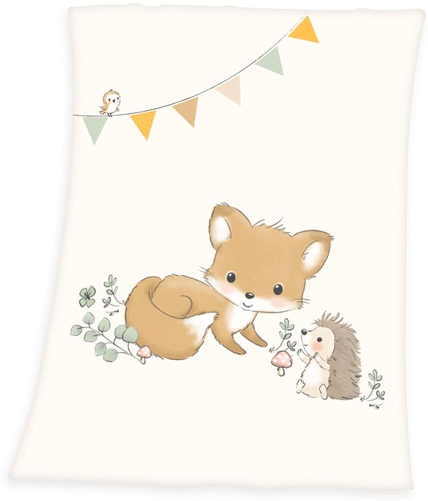 Babydecke Waldfreunde, Baby Best, mit niedlichem Tiermotiv, Kuscheldecke Bild 1