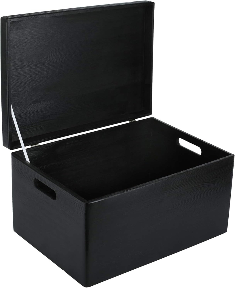Creative Deco Holzkiste mit Deckel XXL groß 40 x 30 x 24 cm Erinnerungsbox Baby Holzbox, mit Griffen, Scharnieren Bild 1