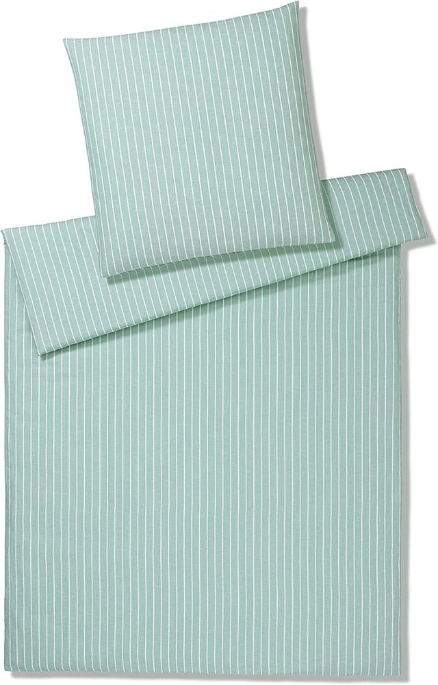 elegante Halbleinen Bettwäsche Sailor mint | 135x200 cm + 80x80 cm Bild 1